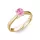 Ékszerpalota eljegyzési gyűrű 0,5ct pink zafírral BRK133 sárga arany 