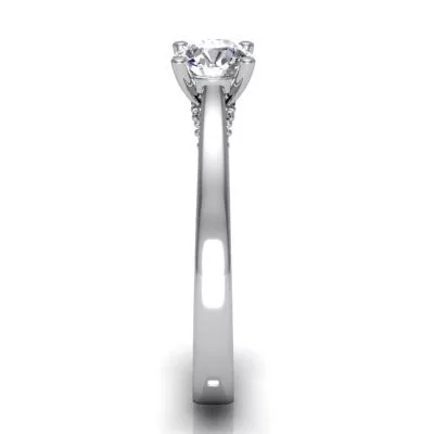 Ékszerpalota eljegyzési gyűrű 0,5ct pink zafírral BRK133 sárga arany 