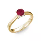 Ékszerpalota eljegyzési gyűrű 0,5ct rubinnal BRK133 sárga arany 