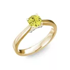 Ékszerpalota eljegyzési gyűrű 0,5ct sárga gyémánttal BRK133 sárga arany 