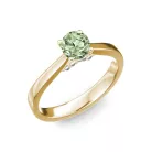 Ékszerpalota eljegyzési gyűrű 0,5ct zöld gyémánttal BRK133 sárga arany 