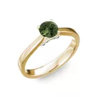Ékszerpalota eljegyzési gyűrű 0,5ct zöld zafírral BRK133 sárga arany 