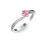 Ékszerpalota eljegyzési gyűrű 0,3ct pink zafírral BRK135 fehér arany