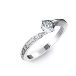   Ékszerpalota eljegyzési gyűrű 0,3ct gyémánttal BRK135 platina