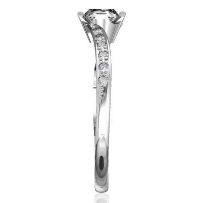 Ékszerpalota eljegyzési gyűrű 0,3ct gyémánttal BRK135 platina