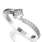 Ékszerpalota eljegyzési gyűrű 0,3ct gyémánttal BRK135 platina