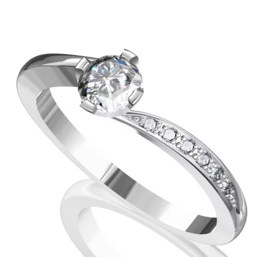 Ékszerpalota eljegyzési gyűrű 0,3ct gyémánttal BRK135 platina