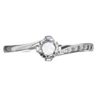 Ékszerpalota eljegyzési gyűrű 0,3ct gyémánttal BRK135 platina