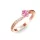 Ékszerpalota eljegyzési gyűrű 0,3ct pink zafírral BRK135 rozé arany