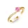 Ékszerpalota eljegyzési gyűrű 0,3ct pink zafírral BRK135 sárga arany