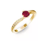 Ékszerpalota eljegyzési gyűrű 0,3ct rubinnal BRK135 sárga arany