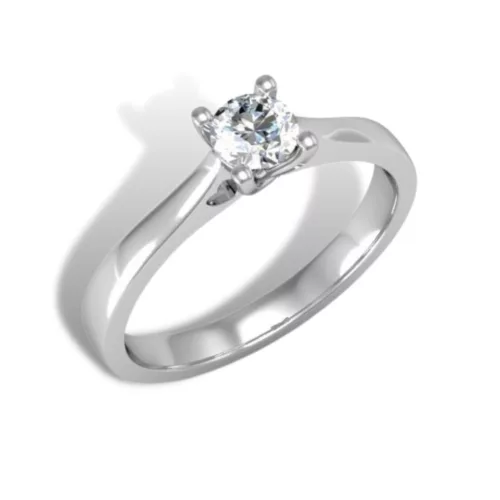 Ékszerpalota eljegyzési gyűrű 0,3ct gyémánttal BRK137 platina