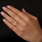 Ékszerpalota eljegyzési gyűrű 0,3ct H/SI gyémánttal BRK137 platina