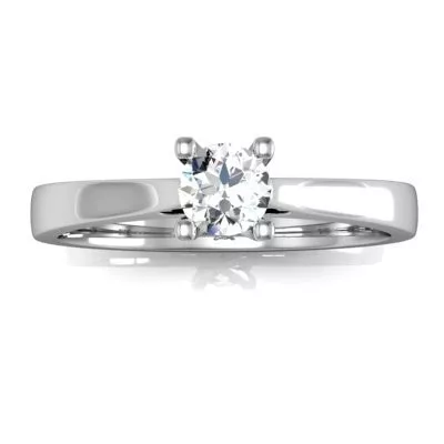 Ékszerpalota eljegyzési gyűrű 0,3ct H/SI gyémánttal BRK137 platina