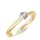 Ékszerpalota eljegyzési gyűrű 0.2ct G/VS gyémánttal BRK141 sárga arany