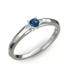 Ékszerpalota eljegyzési gyűrű 0.17ct kék gyémánttal BRK 143 fehér arany 