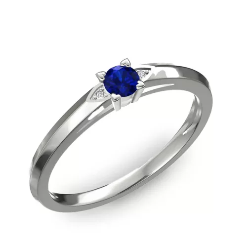 Ékszerpalota eljegyzési gyűrű 0.17ct kék diffusion zafírral BRK 143 fehér arany 