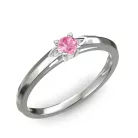 Ékszerpalota eljegyzési gyűrű 0.17ct pink zafírral BRK 143 fehér arany 