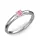 Ékszerpalota eljegyzési gyűrű 0.17ct pink zafírral BRK 143 fehér arany 