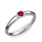 Ékszerpalota eljegyzési gyűrű 0.17ct rubinnal BRK 143 fehér arany 