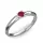 Ékszerpalota eljegyzési gyűrű 0.17ct rubinnal BRK 143 fehér arany 