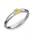 Ékszerpalota eljegyzési gyűrű 0.17ct sárga gyémánttal BRK 143 fehér arany 