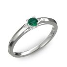 Ékszerpalota eljegyzési gyűrű 0.17ct smaragddal BRK 143 fehér arany 