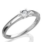 Ékszerpalota eljegyzési gyűrű 0.17ct smaragddal BRK 143 fehér arany 