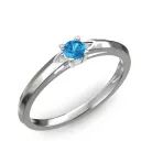 Ékszerpalota eljegyzési gyűrű 0.17ct kék topázzal BRK 143 fehér arany 