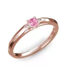 Ékszerpalota eljegyzési gyűrű 0.17ct pink zafírral BRK 143 rozé arany 