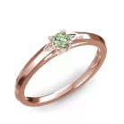 Ékszerpalota eljegyzési gyűrű 0.17ct zöld gyémánttal BRK 143 rozé arany 