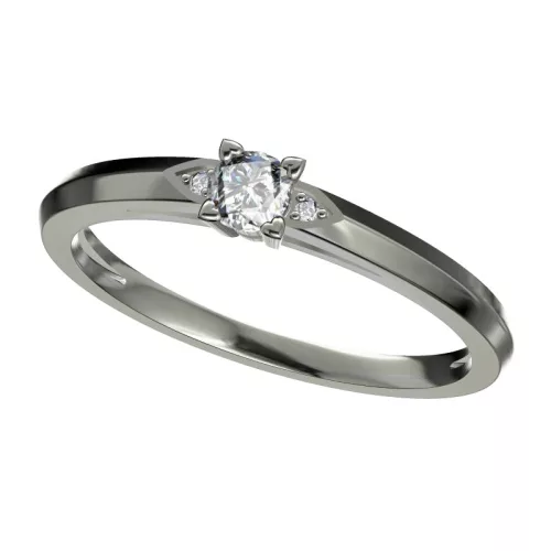 Ékszerpalota eljegyzési gyűrű 0.17ct fekete gyémánttal BRK 143 sárga arany 
