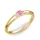 Ékszerpalota eljegyzési gyűrű 0.17ct pink zafírral BRK 143 sárga arany 