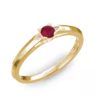 Ékszerpalota eljegyzési gyűrű 0.17ct rubinnal BRK 143 sárga arany 
