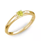 Ékszerpalota eljegyzési gyűrű 0.17ct sárga gyémánttal BRK 143 sárga arany 