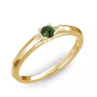 Ékszerpalota eljegyzési gyűrű 0.17ct zöld zafírral BRK 143 sárga arany 