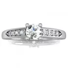 Ékszerpalota eljegyzési gyűrű 0.2ct gyémánttal BRK 145 fehér arany 