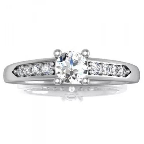 Ékszerpalota eljegyzési gyűrű 0.2ct gyémánttal BRK 145 fehér arany 