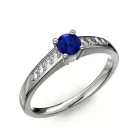 Ékszerpalota eljegyzési gyűrű 0.2ct kék diffusion zafírral BRK 145 fehér arany 