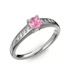 Ékszerpalota eljegyzési gyűrű 0.2ct pink zafírral BRK 145 fehér arany 