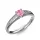 Ékszerpalota eljegyzési gyűrű 0.2ct pink zafírral BRK 145 fehér arany 