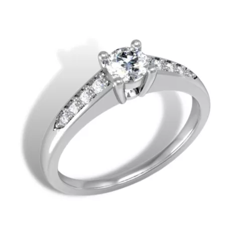 Ékszerpalota eljegyzési gyűrű 0.2ct gyémánttal BRK 145 platina 