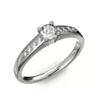 Ékszerpalota eljegyzési gyűrű 0.2ct H/SI gyémánttal BRK 145 platina 
