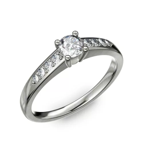 Ékszerpalota eljegyzési gyűrű 0.2ct gyémánttal BRK 145 platina 