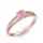 Ékszerpalota eljegyzési gyűrű 0.2ct pink zafírral BRK 145 rozé arany 
