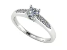 Ékszerpalota eljegyzési gyűrű 0.2ct rubinnal BRK 145 rozé arany 