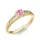 Ékszerpalota eljegyzési gyűrű 0.2ct pink zafírral BRK 145 sárga arany 