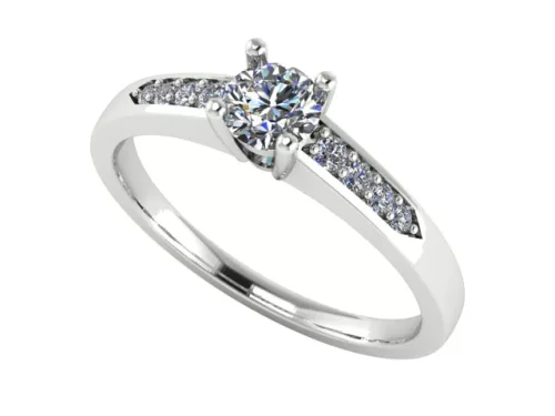 Ékszerpalota eljegyzési gyűrű 0.2ct sárga gyémánttal BRK 145 sárga arany 