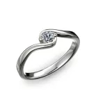 Ékszerpalota eljegyzési gyűrű 0,25ct gyémánttal BRK 149 platina 