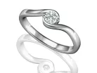 Ékszerpalota eljegyzési gyűrű 0,25ct gyémánttal BRK 149 platina 
